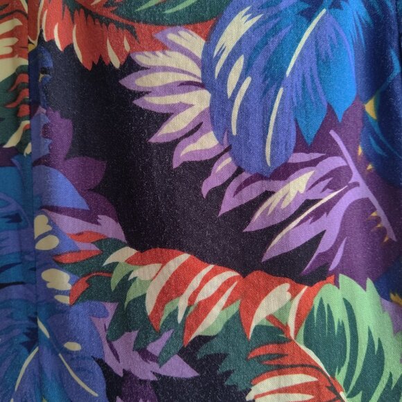 Vintage 90s RAMPAGE Tropical Print Mini Shift Tank Sun Dress Siren Summer 3 XS - Picture 6 of 8